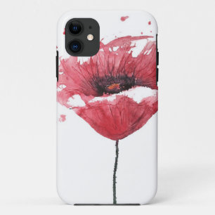 Capa Para iPhone Da Case-Mate Flor da papoila, aguarela