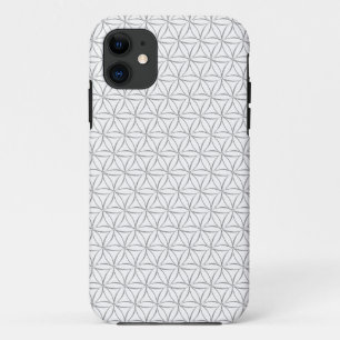Capa Para iPhone Da Case-Mate Flor da Vida / Blume des Lebens - padrão prateado