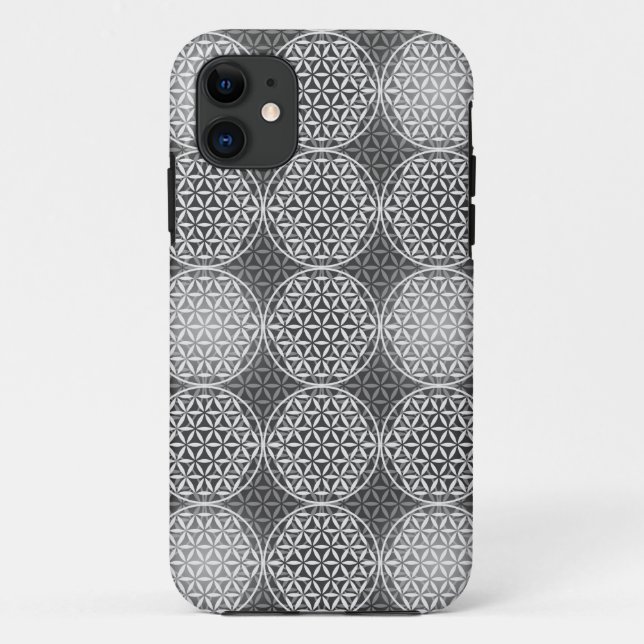 Capa Para iPhone Da Case-Mate Flor da vida - padrão do selo - cinzas (Verso)