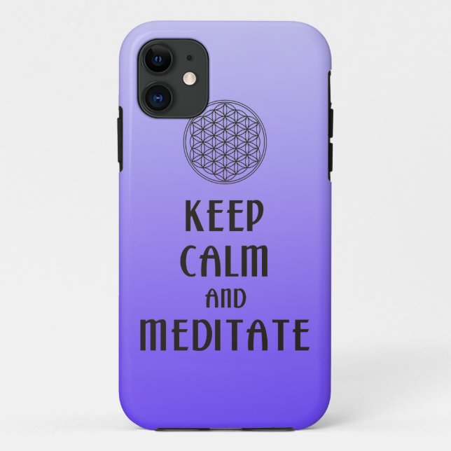 Capa Para iPhone Da Case-Mate Flor de vida - MANTER CALM e MEDITATE (Verso)
