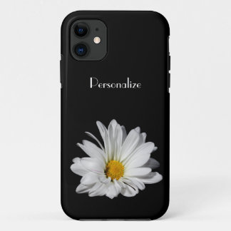 Capa Para iPhone Da Case-Mate Flor elegante da margarida branca com nome