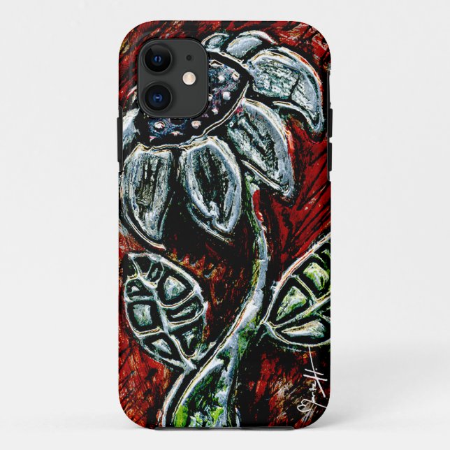 Capa Para iPhone Da Case-Mate Flor gravada e pintada do metal (Verso)