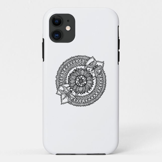 Capa Para iPhone Da Case-Mate Flor na mandala (Verso)