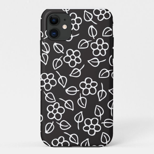 Capa Para iPhone Da Case-Mate floral e folhas (Verso)