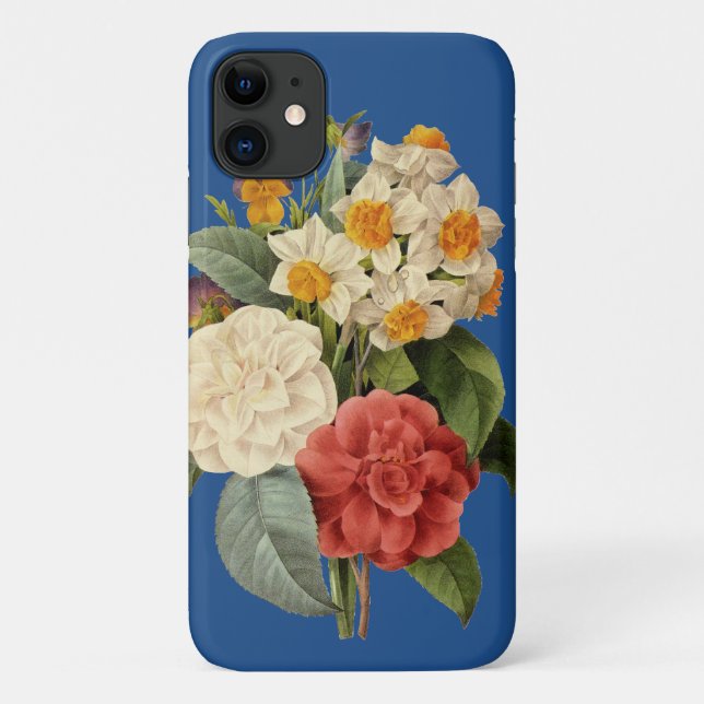 Capa Para iPhone Da Case-Mate Flores Antigas, Camélias e Narcisos, Redoute (Verso)