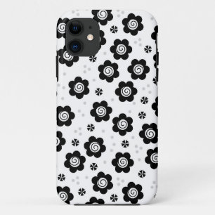 Capa Para iPhone Da Case-Mate Flores brancas e pretas brancas brancas, iPhone 5 