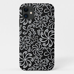Capa Para iPhone Da Case-Mate Flores brancas preto Funky iPhone 5 Case