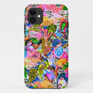Capa Para iPhone Da Case-Mate Flores de abstrato, de cor branca, misturadas
