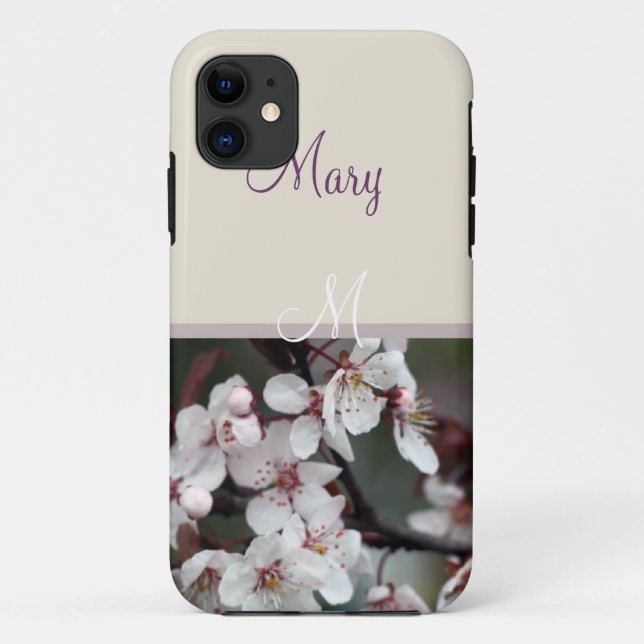 Capa Para iPhone Da Case-Mate flores de ameixa da primavera (Verso)