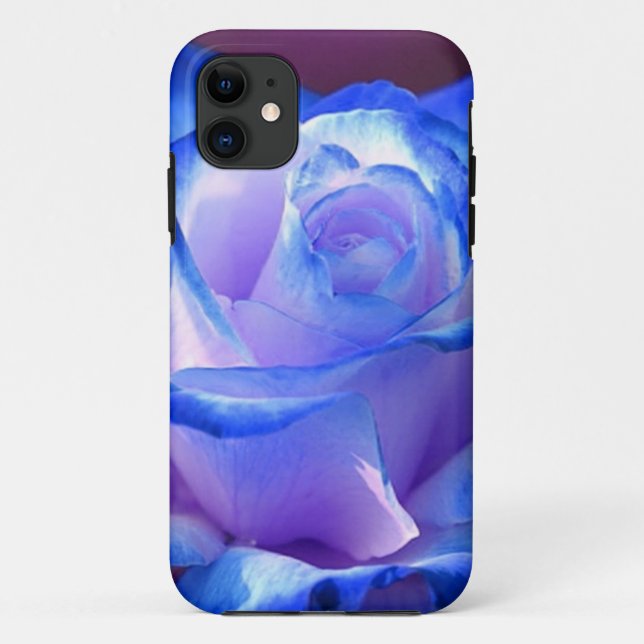 Capa Para iPhone Da Case-Mate flores de rosa penteado flores azuis (Verso)