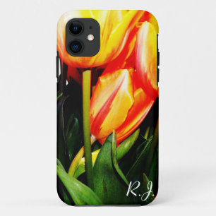 Capa Para iPhone Da Case-Mate flores de tulipa dourada.