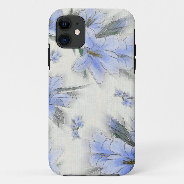 Capa Para iPhone Da Case-Mate Flores do azul (Verso)