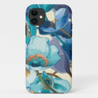 Flores em máscaras diferentes de roxo e de azul