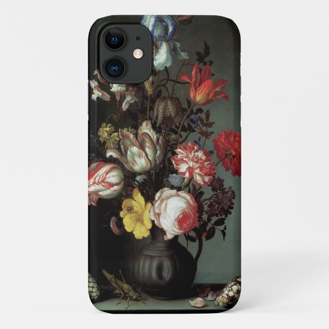 Capa Para iPhone Da Case-Mate Flores num Vaso com Conchas e Insetos (Verso)