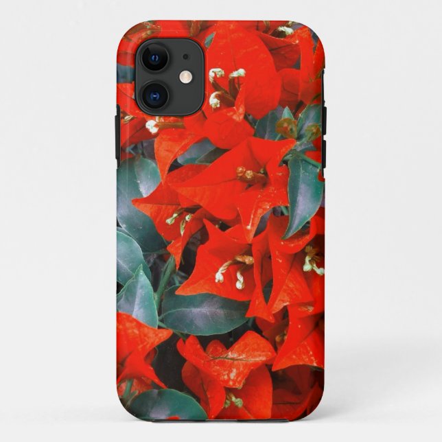 Capa Para iPhone Da Case-Mate Flores Vibrantes de Bougainvillea Vermelha (Verso)