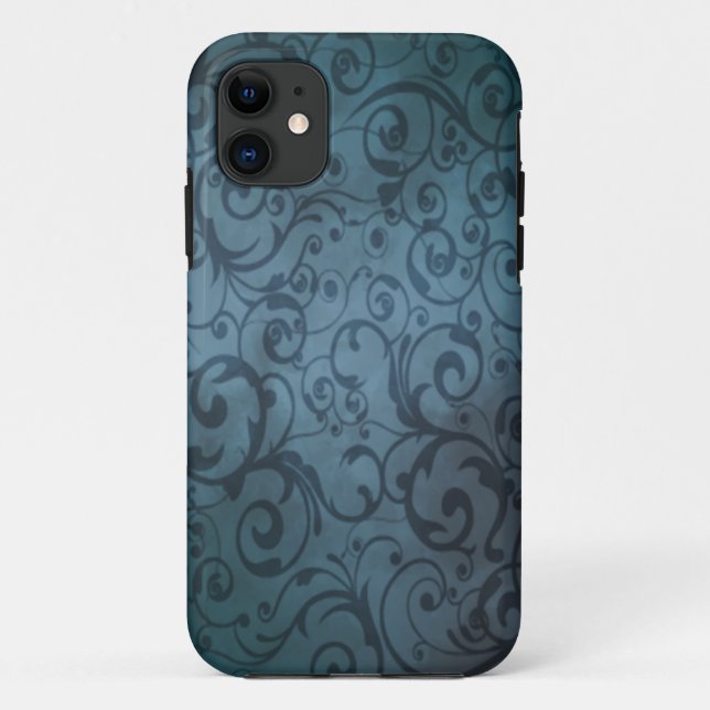Capa Para iPhone Da Case-Mate Flourish azul (Verso)