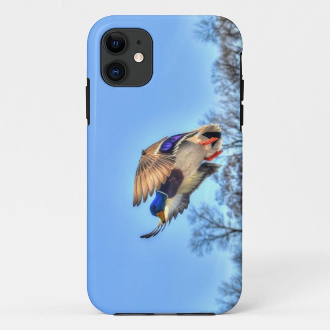 Capa Para iPhone Da Case-Mate Flying Mallard Duck Drake Wildlife Foto (Verso)