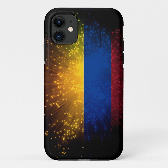 Capa Para iPhone Da Case-Mate Fogo-de-artifício da bandeira de Colômbia (Verso)