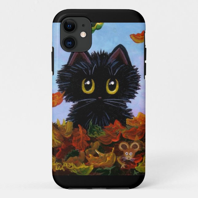 Capa Para iPhone Da Case-Mate Folhas de outono engraçadas Creationarts do rato (Verso)