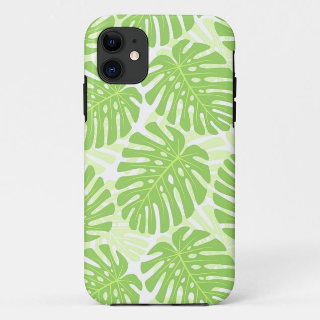 Capa Para iPhone Da Case-Mate Folhas De Plantas Tropicais - Padrão De Monstera (Verso)