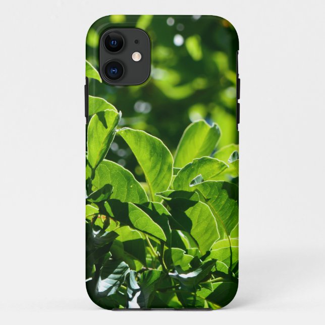 Capa Para iPhone Da Case-Mate folhas verdes frescas da primavera. fotografia da  (Verso)