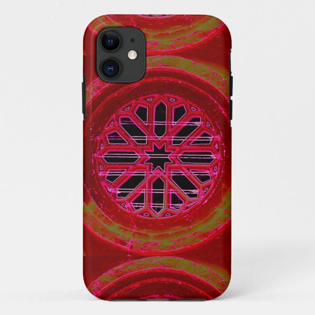 Capa Para iPhone Da Case-Mate fonecase geométrica vermelha (Verso)