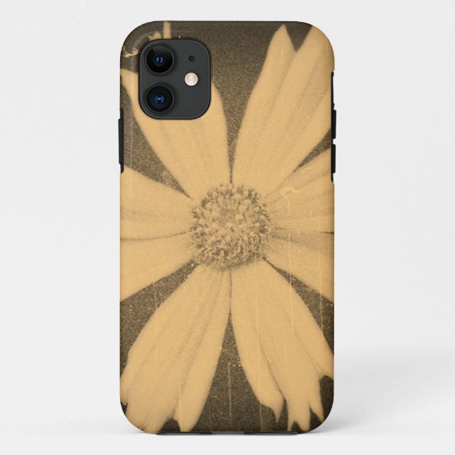 Capa Para iPhone Da Case-Mate Foto antiga - Amarelo Cosmos Flower Close-up (Verso)