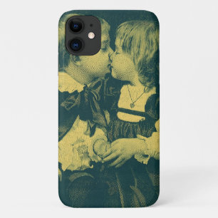 Capa Para iPhone Da Case-Mate Foto Antiga de Amor e Romance, Crianças Beijando