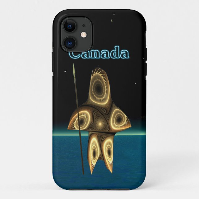 Capa Para iPhone Da Case-Mate Fractal Inuit Hunter - Canadá (Verso)