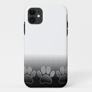 Capa Para iPhone Da Case-Mate Fundo De Gradação De Patas Pretas E Brancas