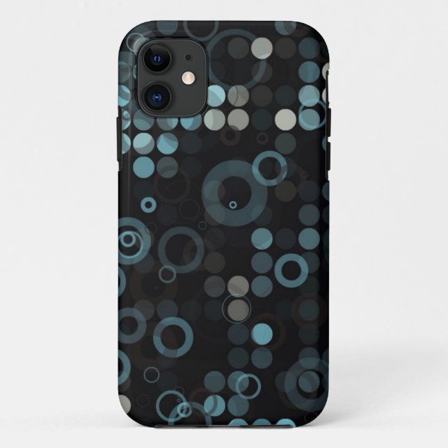 Capa Para iPhone Da Case-Mate Funky Masculine Cinza Azul Círculo Na moda Geométr (Verso)