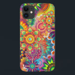 Capa Para iPhone Da Case-Mate Funky Retro Pattern Abstrato Bohemian<br><div class="desc">Padrão retrorboêmico engraçado com mandalas florais coloridas.</div>