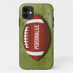 Capa Para iPhone Da Case-Mate Futebol verde personalizado do Grunge