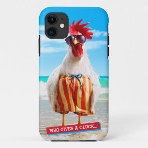 Capa Para iPhone Da Case-Mate Gajo Chillin do galo na praia em troncos de