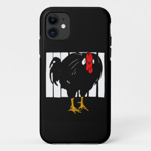 Capa Para iPhone Da Case-Mate Galo Negro Cortado de Madeira Vitoriana