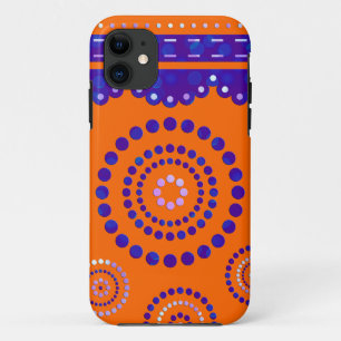 Capa Para iPhone Da Case-Mate Garland ARTdeco violet blue + sua cor de fundo