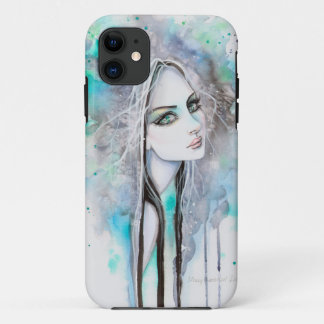 Capa Para iPhone Da Case-Mate Garota Gótica Fantasma de Olhos Verdes Arte Fantas