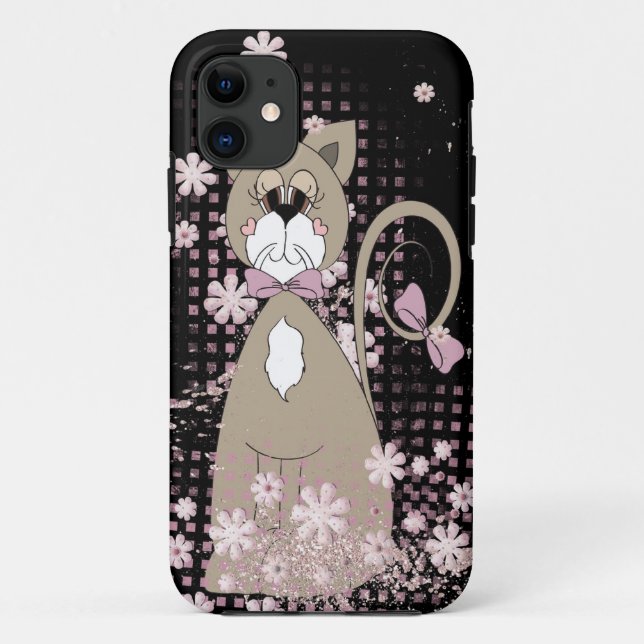 Capa Para iPhone Da Case-Mate Gatinho bonito nas margaridas (Verso)