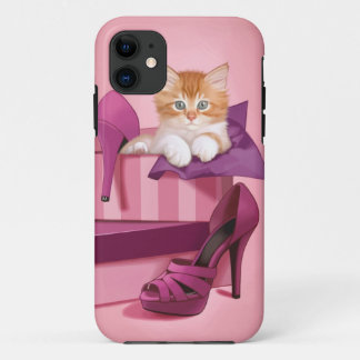 Capa Para iPhone Da Case-Mate Gatinho do gengibre na caixa de calçados