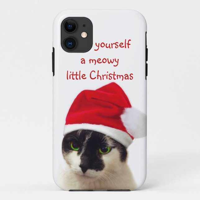 Capa Para iPhone Da Case-Mate Gato com Papai noel (Verso)