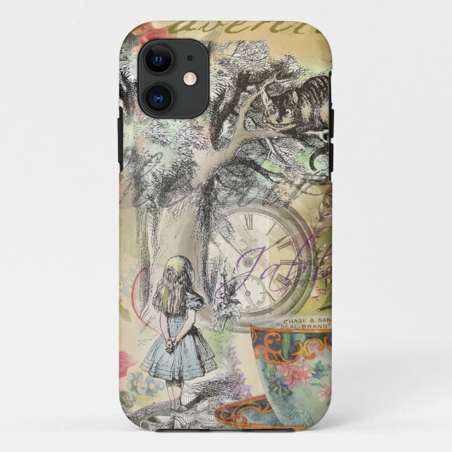 Capa Para iPhone Da Case-Mate Gato de Cheshire Alice no País das Maravilhas Clás (Verso)