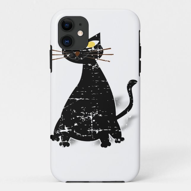 Capa Para iPhone Da Case-Mate Gato Gordo Preto Angustiado (Verso)