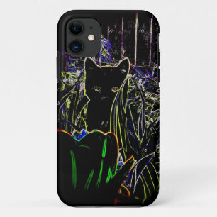 Capa Para iPhone Da Case-Mate Gato Preto em Um Caso do iPhone 5 do Jardim Neon