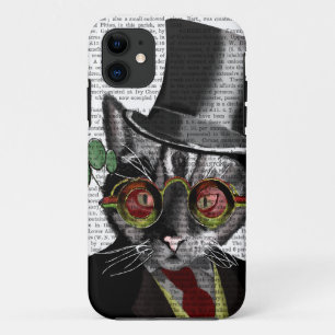 Capa Para iPhone Da Case-Mate Gato Steampunk - Chapéu Superior e óculos amarel