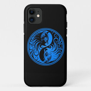 Capa Para iPhone Da Case-Mate Gatos azuis e pretos de Yin Yang