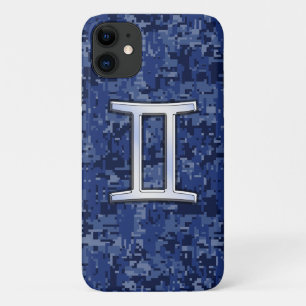 Capa Para iPhone Da Case-Mate Gemini - Sinal de Camuflagem Digital Azul do Marin