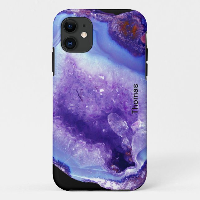 Capa Para iPhone Da Case-Mate Geode roxo e azul (Verso)
