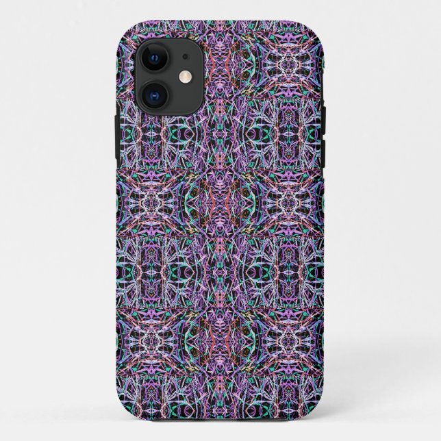 Capa Para iPhone Da Case-Mate Geométrico Púrpura Rosa (Verso)