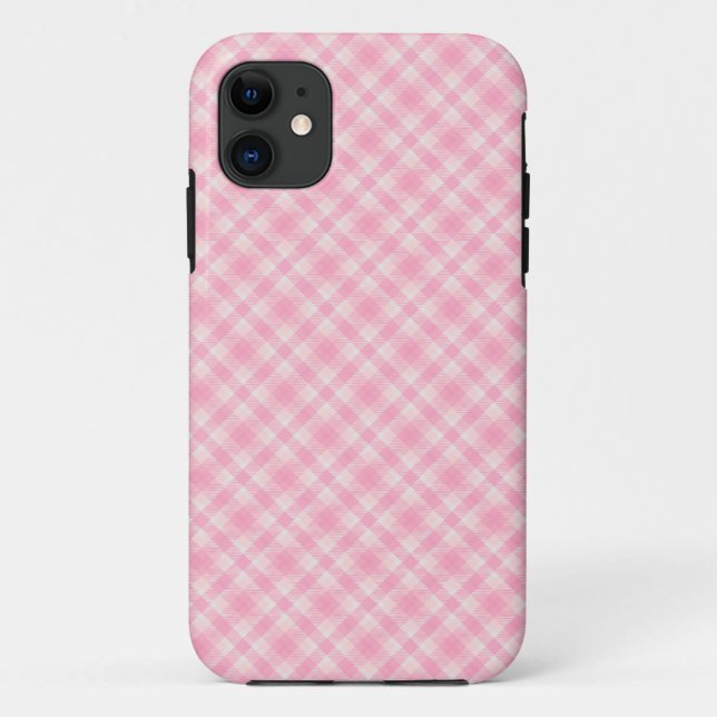 Capa Para iPhone Da Case-Mate Gingham Rosa (Verso)