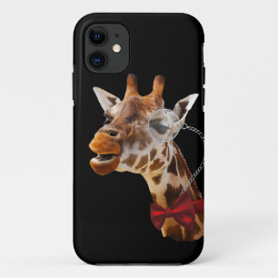 Capa Para iPhone Da Case-Mate Girafa engraçada com Bowtie e Monocle